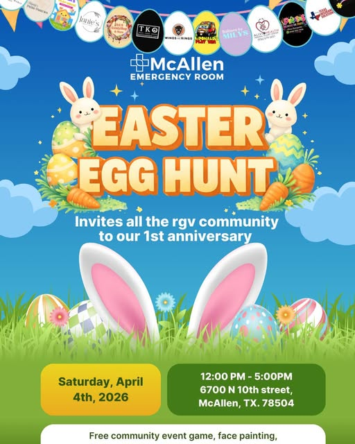 McAllen Emergency Room celebra su primer aniversario con búsqueda de huevos de Pascua