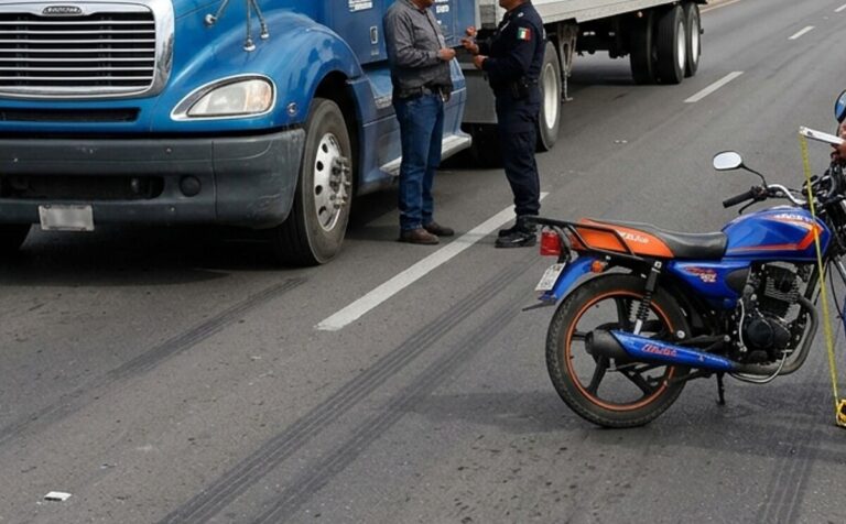 Tractocamión Involucrado en Grave Accidente de Motociclista en Gómez Palacio