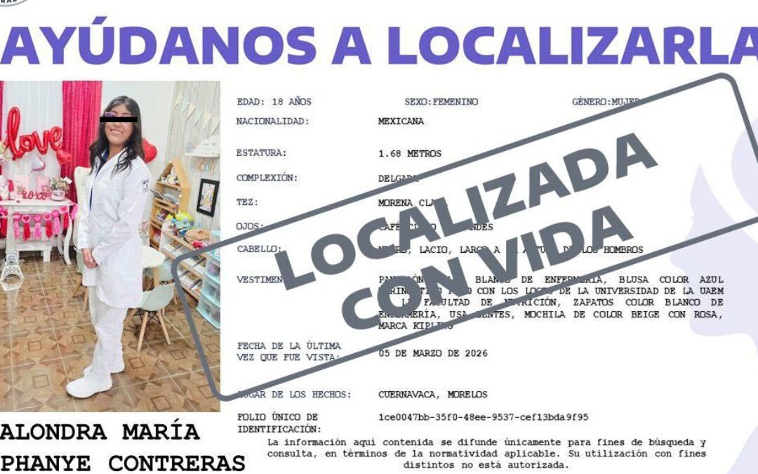 Alondra UAEM: Encuentran con Vida a la Estudiante Desaparecida