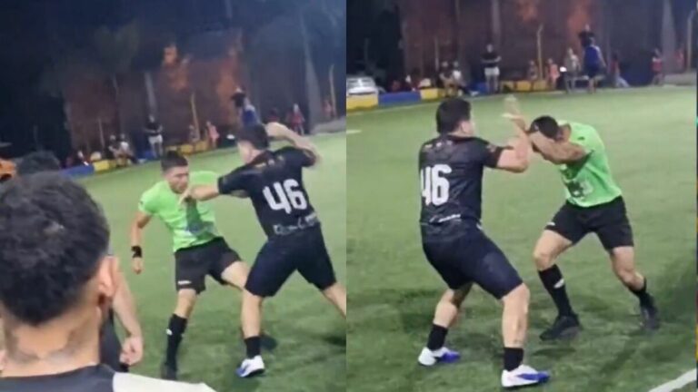 Árbitro Enfrenta Golpes en Partido de Fútbol Amateur: Imperdible Video de la Agresión