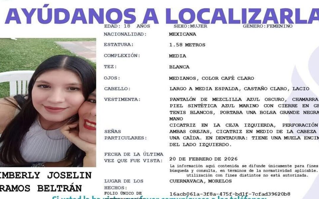 Desaparición de Kimberly Ramos: Familias y Colectivos Intensifican la Búsqueda en la UAEM