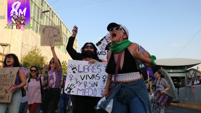 Marcha del 8M en León: Siguiendo la Lucha por la Igualdad de Género en Vivo