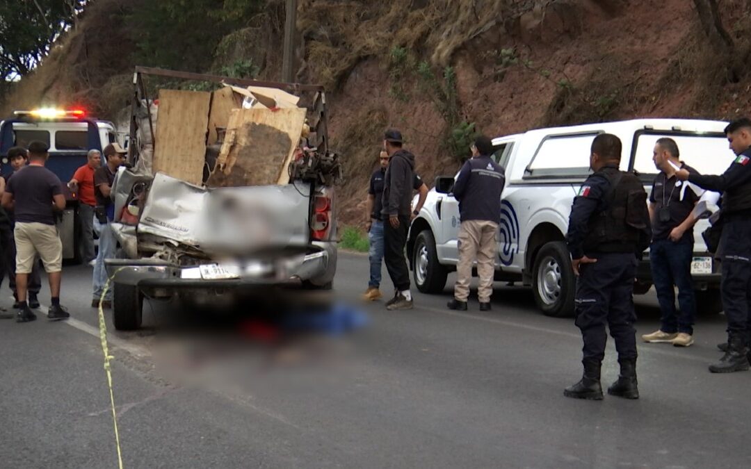 Trágico accidente de tráfico en la Carretera a Chapala: Hombre prensado por un camión
