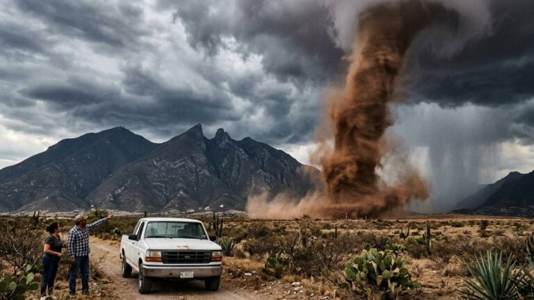 Captan la Impactante Formación de un Tornado en Escobedo, Nuevo León | Videos Exclusivos