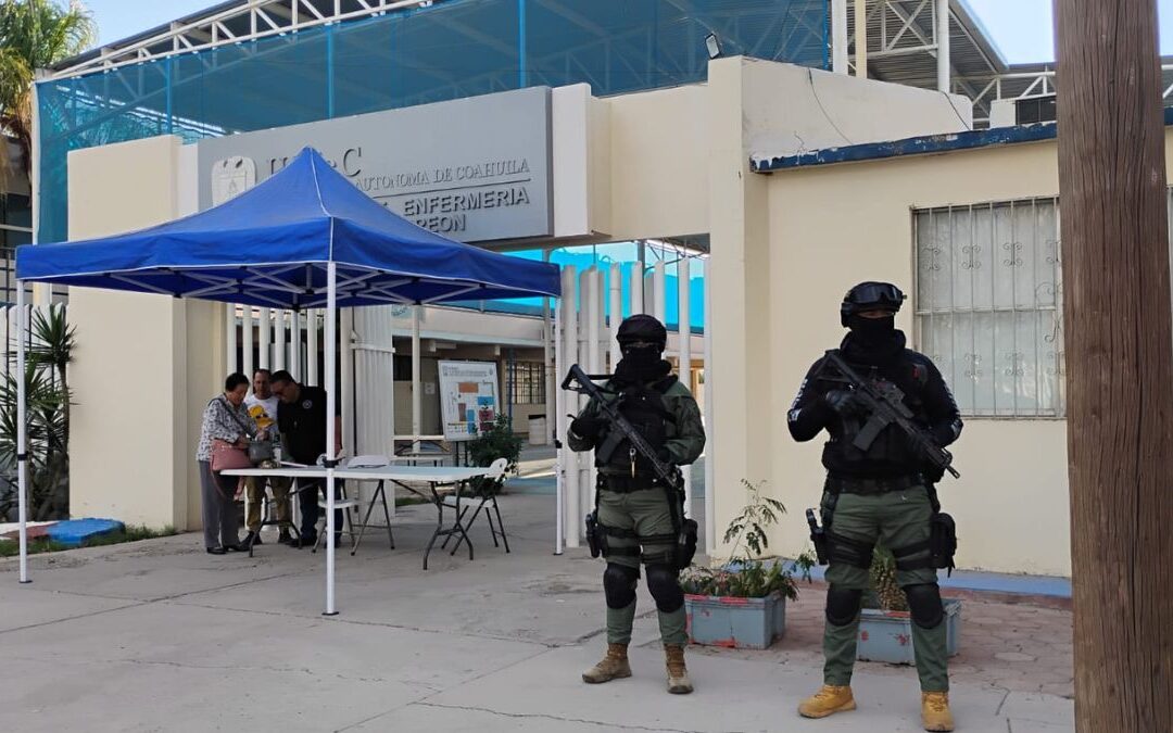 Operativo Mochila Activo en Facultad de Enfermería de UAdeC Torreón por Amenazas de Tiroteo