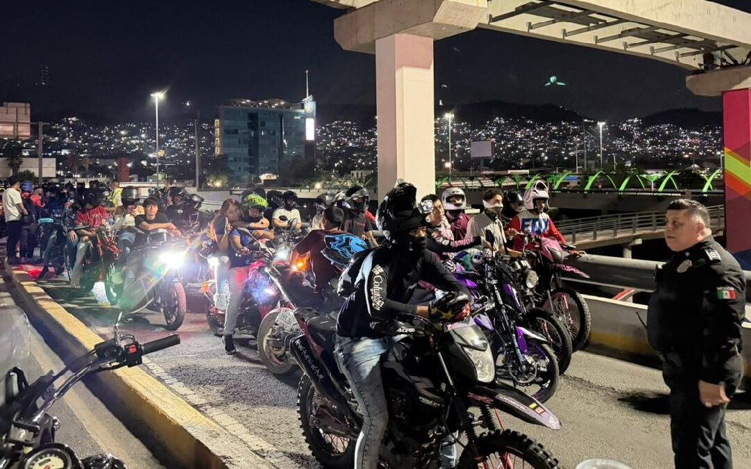 Impactante Operativo en Monterrey: 54 Vehículos Asegurados de un Grupo de 500 Motociclistas