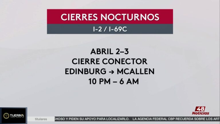 Cierres: Cierre Nocturno De Carreteras En Pharr