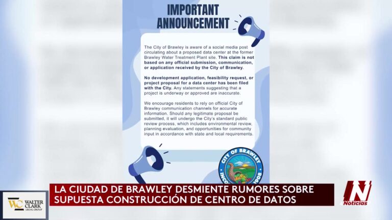 Rumores Desmentidos: Brawley Aclara Situación del Centro de Datos