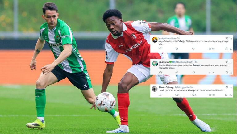 Álvaro Fidalgo recibe críticas de los aficionados del Betis por su rendimiento contra Braga