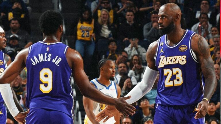 Bronny James hace historia con asistencia a LeBron en la NBA
