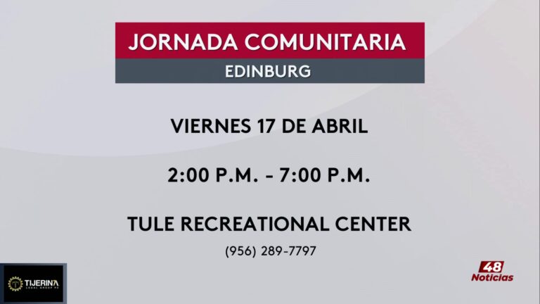 Evento comunitario en la corte municipal de Edinburg