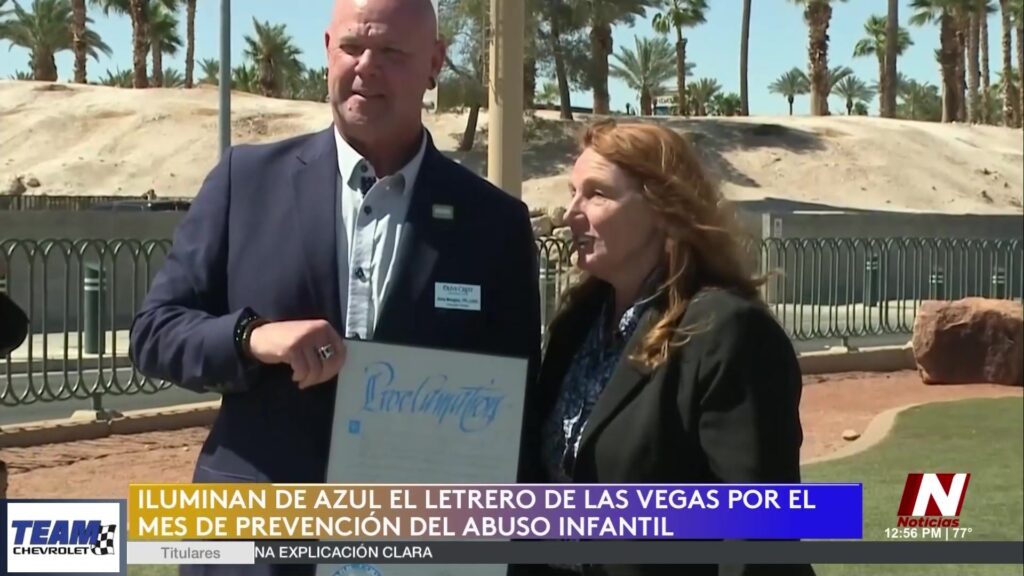 Las Vegas se Ilumina de Azul para Concienciar sobre el Abuso Infantil