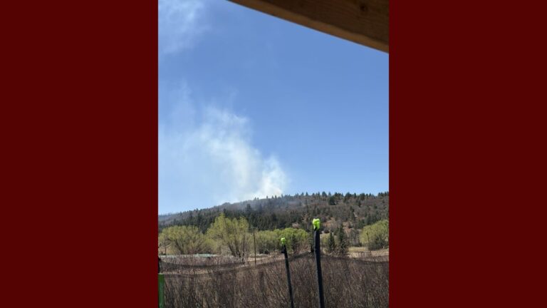 Incendio forestal en el Condado de Mora cierra carretera cerca de Collins Lake