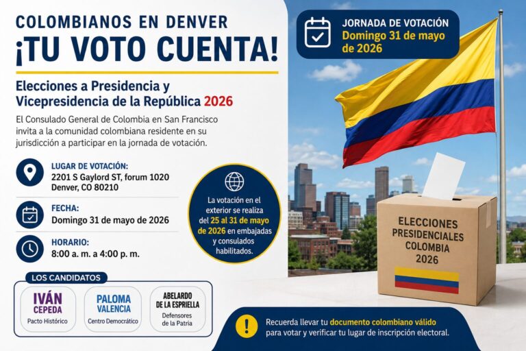 Colombianos en Denver: Votación Crucial para las Presidenciales de Colombia 2026 este 31 de Mayo