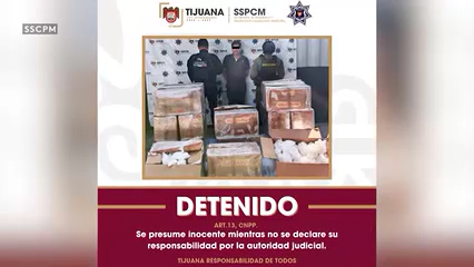 Cargamento de cristal de 466 kilos asegurado en Tijuana: Un golpe al tráfico en Villas del Sol
