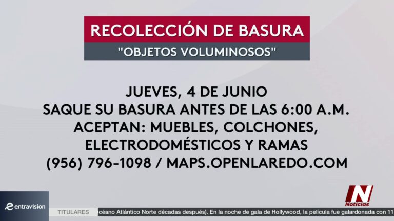 Recolección de Desechos en Laredo: Fechas Clave en el Distrito 5 para Mantener la Ciudad Limpia