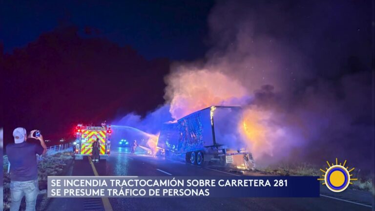 Incendio De Tráiler Implicado En Tráfico De Personas Cierra US281 Norte De Linn