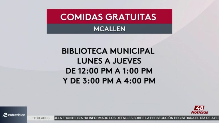 Comidas Gratis De Verano Para Niños Y Jóvenes En La Biblioteca De McAllen