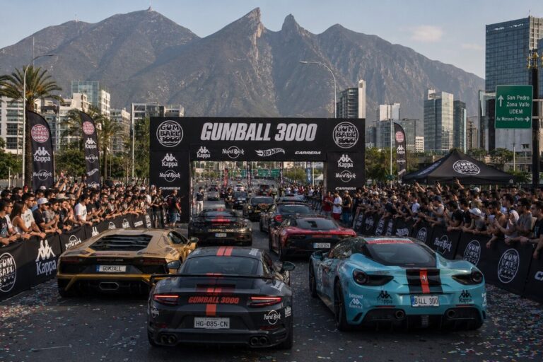 Gumball 3000 en Monterrey: Superautos y Concierto Gratis de Afrojack en la Macroplaza