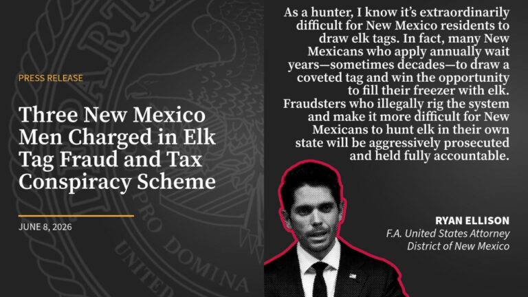 Fraude de Permisos de Caza en Nuevo México: Tres Hombres Acusados de Esquema Ilegal