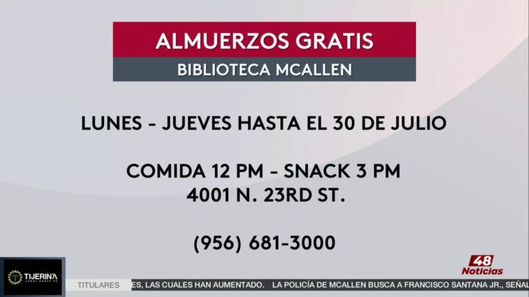 Programa De Comidas De Verano Beneficia A Menores En McAllen