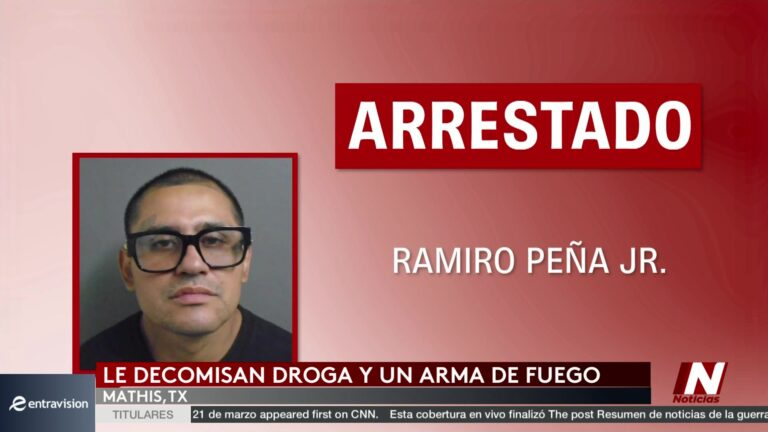 Detención en Mathis por robo agravado, posesión de arma y narcóticos