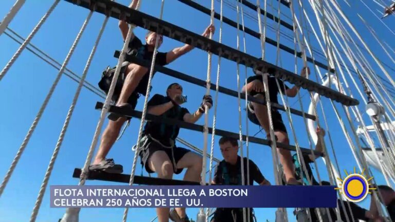 Boston celebra el 250 aniversario de la independencia con un gran desfile de veleros en Boston Harbor