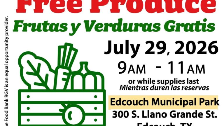 Food Bank RGV realizará distribución gratuita de frutas y verduras en Edcouch