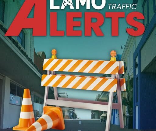 Anuncian cierre temporal en Alamo Road por trabajos de señalización