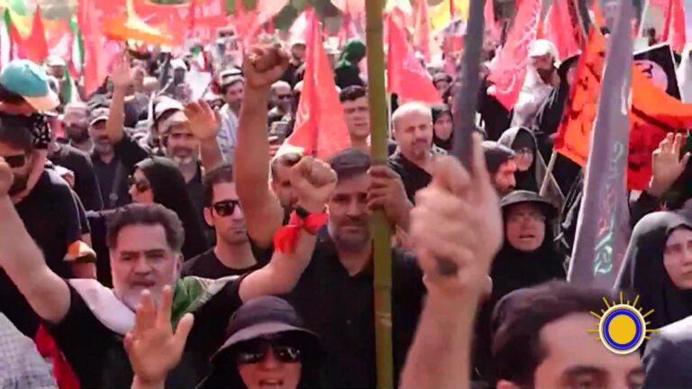 Funeral chiita en la capital: el significado de la simbología chiita y las banderas rojas y blancas