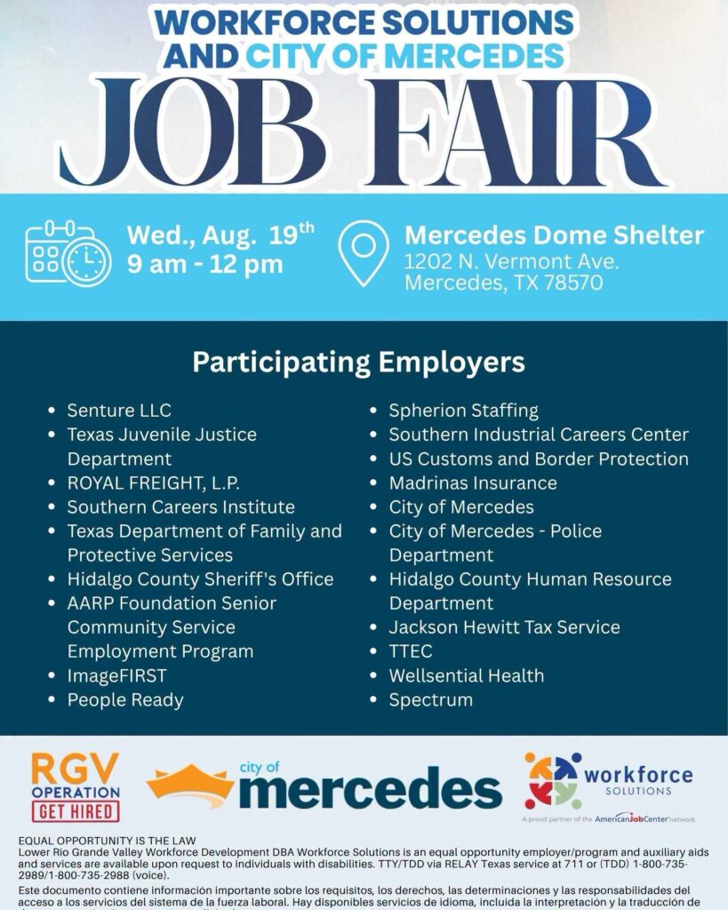 Feria de empleo ofrecerá oportunidades laborales en Mercedes