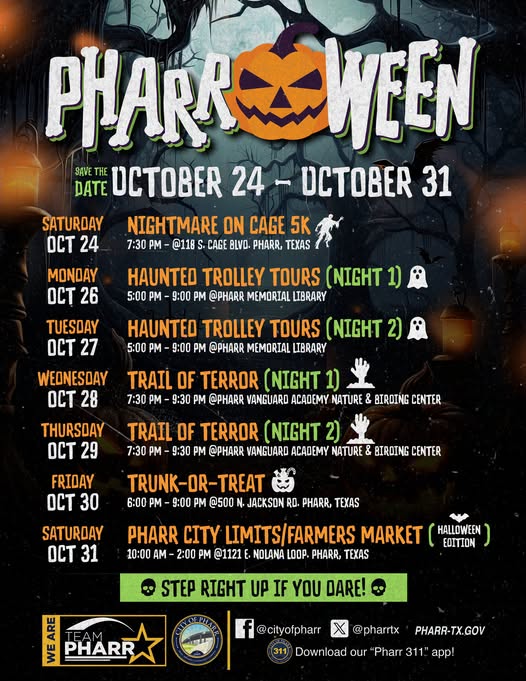 Pharr-O-Ween reunirá actividades de Halloween durante una semana