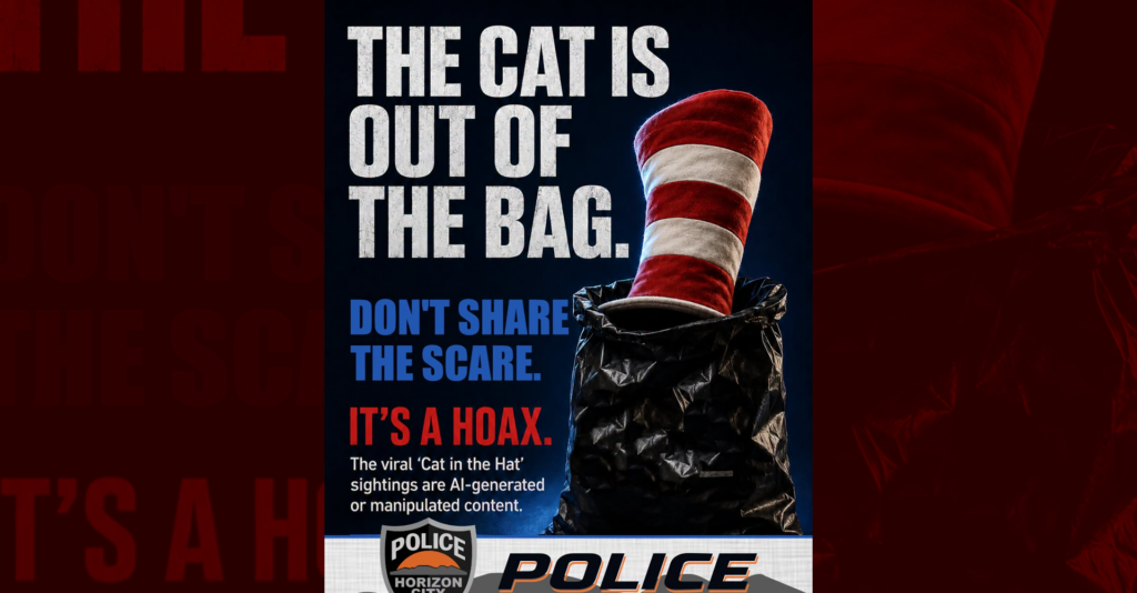 Policía de Horizon City alerta sobre viral de ‘Cat in the Hat’: no existe amenaza creíble contra escuelas