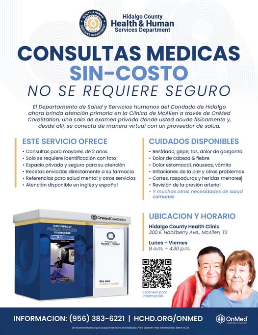 Departamento de Salud del Condado de Hidalgo ofrece consultas médicas gratuitas en McAllen