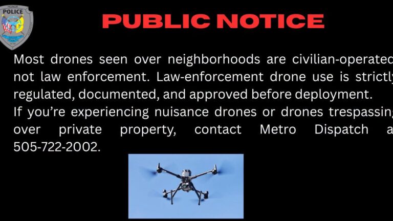 Investigan reportes de drones no identificados volando de noche sobre zonas residenciales de Gallup