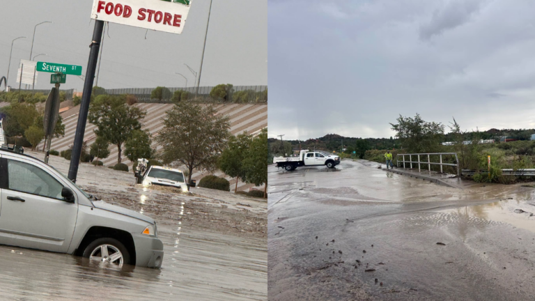 Emiten advertencia de inundación repentina en el condado de McKinley; cierran cruces viales en Gallup