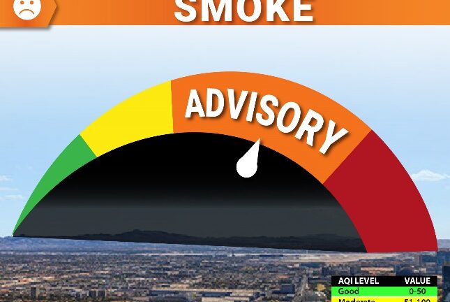 Humo forestal: extienden alerta por calidad del aire en Las Vegas