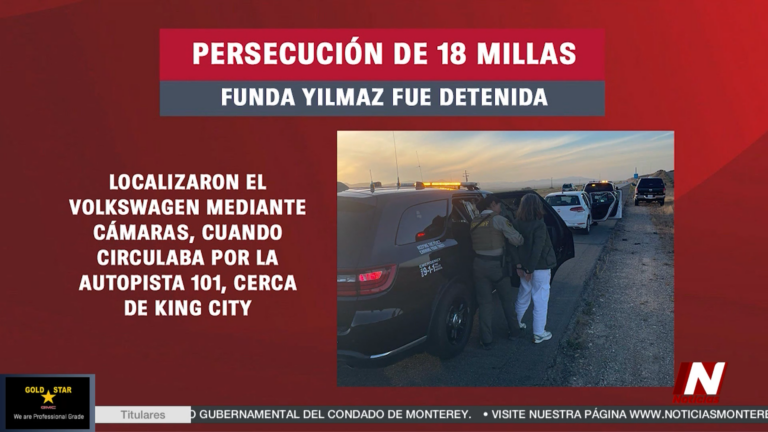 Persecución de 18 millas termina con arresto y recuperación de auto robado en Monterey