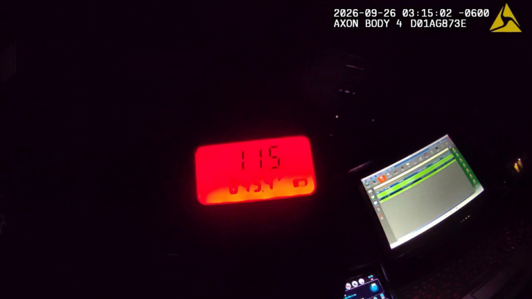 Conductor es sorprendido a 115 mph en la I-25 en Douglas County