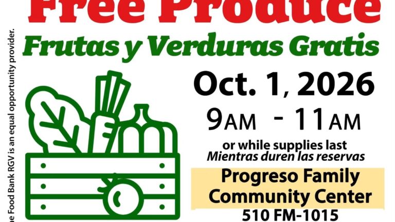 Food Bank RGV ofrecerá frutas y verduras gratis en Progreso