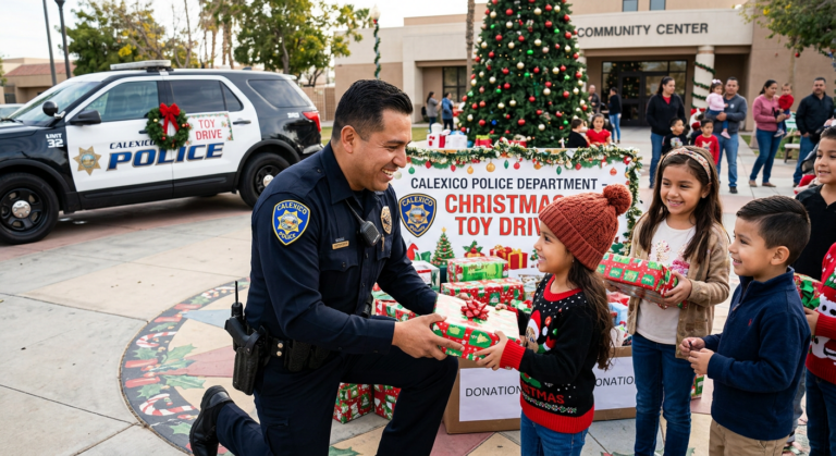 Policía de Calexico prepara evento navideño para apoyar a 30 niños