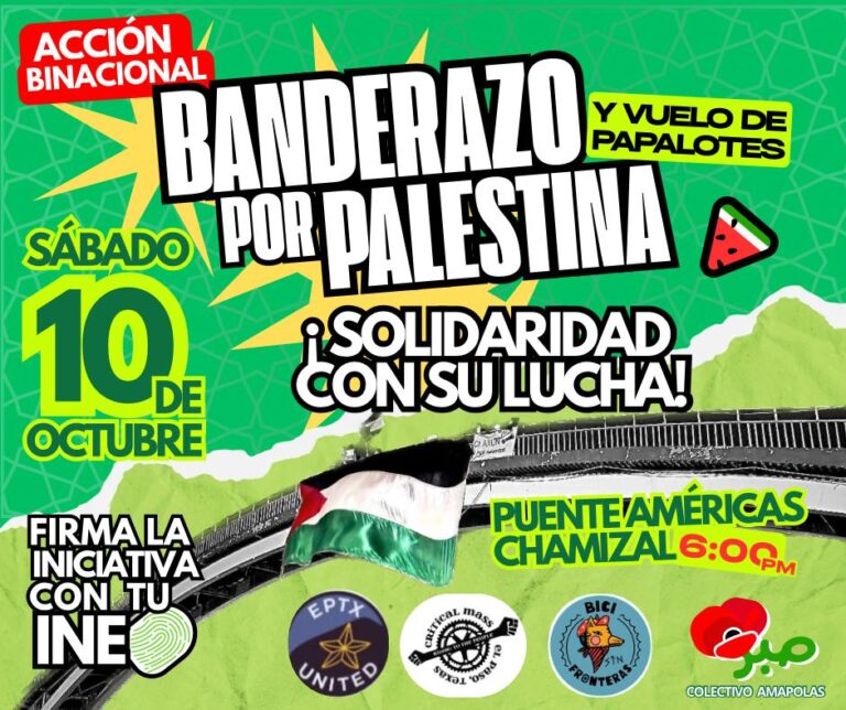 Ciclistas de El Paso y Ciudad Juárez se unirán en acto de solidaridad con Palestina