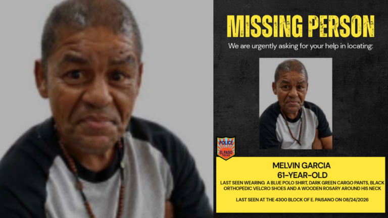 Buscan a Melvin García de 61 años, desaparecido desde agosto en El Paso