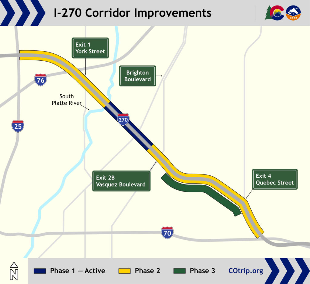 Inicia importante proyecto de reconstrucción de la I-270 en Colorado; obras se extenderán hasta 2033