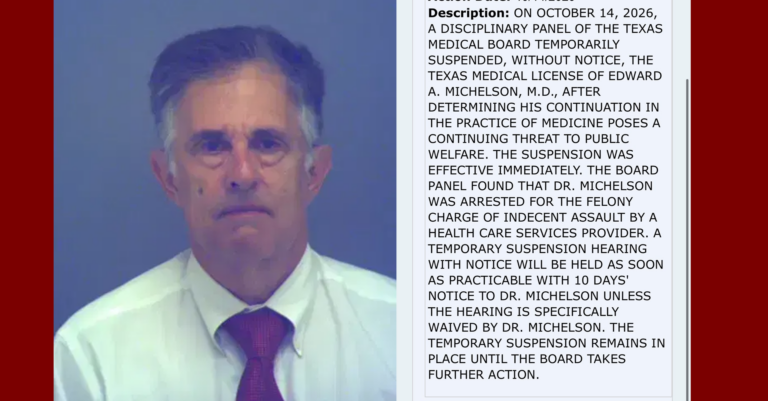 Suspenden temporalmente licencia médica de doctor de El Paso arrestado por presunta agresión a paciente