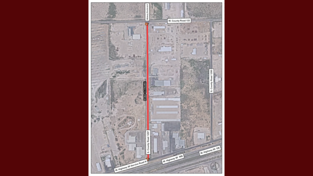 Cierre de vía en Odessa por obras de reconstrucción vial a partir del 26 de octubre