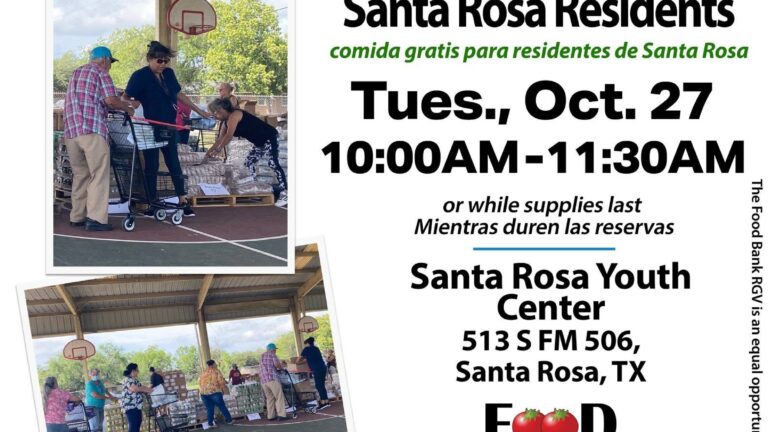 Food Bank RGV ofrecerá alimentos gratis a residentes de Santa Rosa este martes