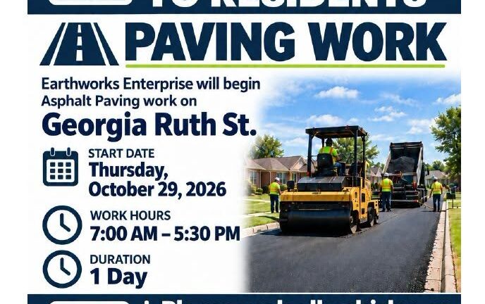 Anuncian trabajos de pavimentación en Georgia Ruth Street en South Padre Island