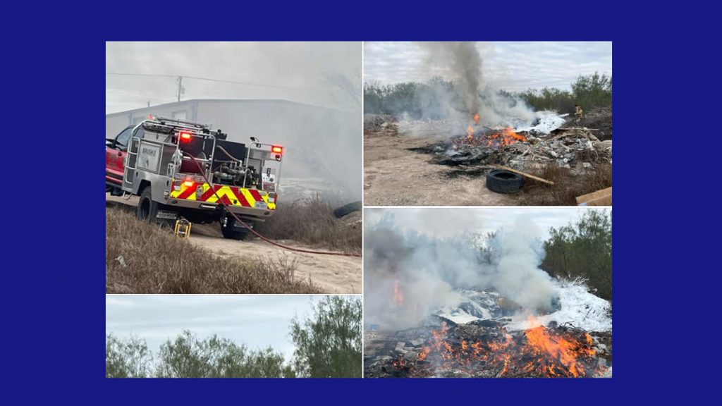 Bomberos de Rio Grande City controlan incendio provocado por basura ilegal