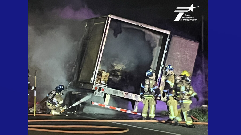 Alerta de tráfico en Edinburg: cierre parcial en I-69C por incendio de tráiler